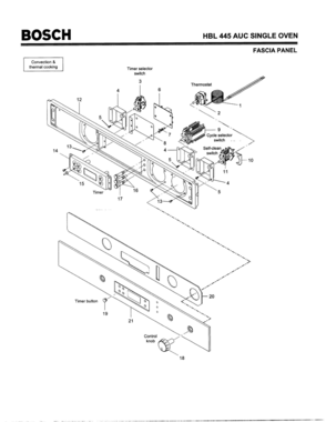 04 - FASCIA PANEL Diagram and Parts List for HBL445AUC(FD8202-)  Bosch 
