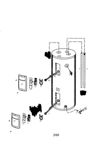 Energy Efficient 50 Gallon Diagram and Parts List for 153324793  Kenmore Water Heater