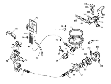 Valve Assy Diagram and Parts List for SHU5302UC 12 Bosch Dishwasher