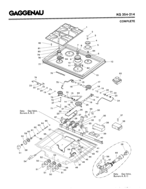 01 - COMPLETE Diagram and Parts List for KG354-214  Bosch Range