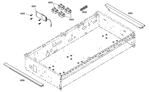 Ignitor Assy Diagram and Parts List for PCD484EE01  Thermador Cooktop