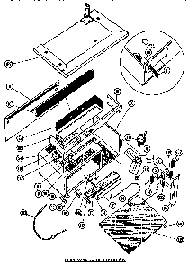 Microwave Main Structure Diagram and Parts List for MTR217  Thermador Microwave