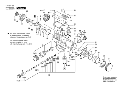 Part Location Diagram of 2610A03399 Bosch Tool FOCUS GEAR GASKET (SP) DW AUTO