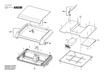 Section 1 Diagram and Parts List for 3D40FLX-01EU F0133D4001 Bosch Miscellaneous