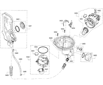 Pump Diagram and Parts List for SHXN8U55UC 07 Bosch Dishwasher