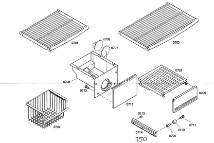 Shelf Assy 2 Diagram and Parts List for KBUIT4855E01  Thermador Refrigerator