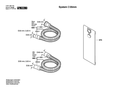 Section 3 Diagram and Parts List for 3931A-PBH 0601988161 Bosch Utility Vacuum