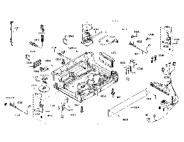 Base/power cord Diagram and Parts List for SHP865WF2N 01 Bosch Dishwasher