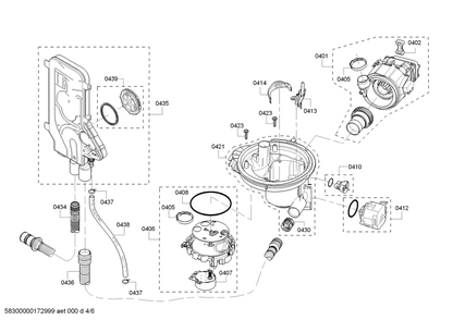 Diagram 4 Diagram and Parts List for SHX68TL5UC 02 Bosch Dishwasher