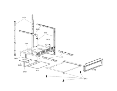 Body Diagram and Parts List for HES442U 02 Bosch Range