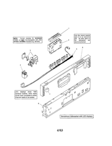 Fascia Panel Diagram and Parts List for SHX46B05UC 14 Bosch Dishwasher