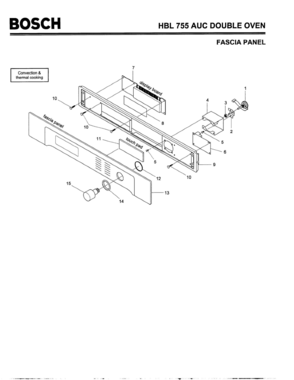 07 - FASCIA PANEL Diagram and Parts List for HBL755AUC(FD8207-)  Bosch Wall Oven