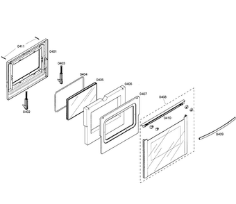 Door Assy Diagram and Parts List for HGS7052UC 03 Bosch Range