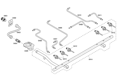 Manifold Assy Diagram and Parts List for PRD366EHC 06 Thermador Range