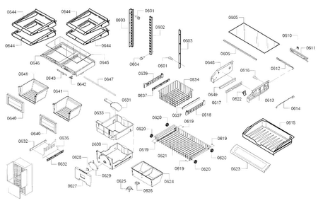 Part Location Diagram of 00798539 Bosch CONTAINER-ICE CUBE