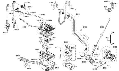 Pump Assy Diagram and Parts List for WFVC8440UC 19 Bosch Washer
