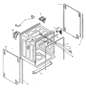 Tank Assy Diagram and Parts List for SHU3306UC 11 Bosch Dishwasher