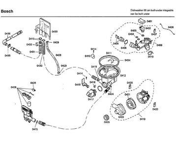 Pump Diagram and Parts List for SHX46L15UC 52 Bosch Dishwasher