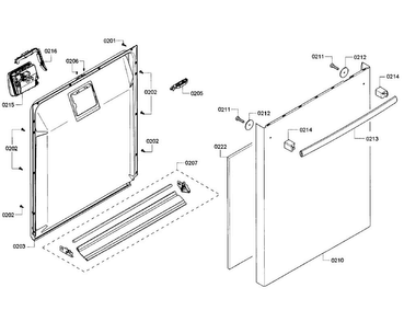 Part Location Diagram of 00628863 Bosch Door Handle Endcap, White