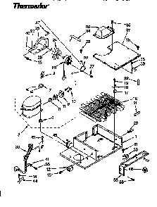 Upper Unit Diagram and Parts List for TSS48DAW-06  Thermador Refrigerator