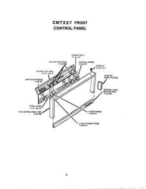 09 - CMT-227 FRONT CONTROL PANEL Diagram and Parts List for CMT-127  Bosch 