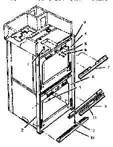 Front Trim Diagram and Parts List for CMT227  Thermador Microwave