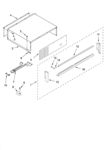 Top Grille And Unit Cover Parts Diagram and Parts List for KBUDT4270A 02 Thermador Refrigerator