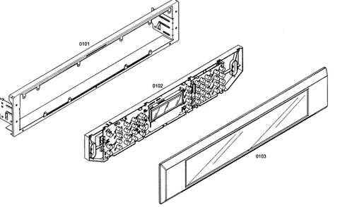 Control Panel Diagram and Parts List for MEMW271ES01  Thermador Microwave