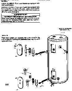 Replacement Parts Diagram and Parts List for 153328561  Kenmore Water Heater
