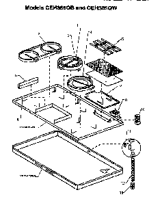 Section 4 Diagram and Parts List for CEH365QW  Thermador Cooktop