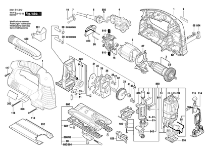 Part Location Diagram of 1607233384 Bosch Tool ELECTRONICS MODULE