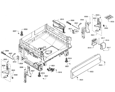 Base Assy Diagram and Parts List for SHX3AR52UC 06 Bosch Dishwasher