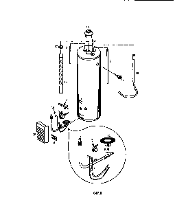 40 Gallon High Altitude Diagram and Parts List for 153330400  Kenmore Water Heater