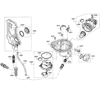 Pump Diagram and Parts List for SHP68T55UC 01 Bosch Dishwasher
