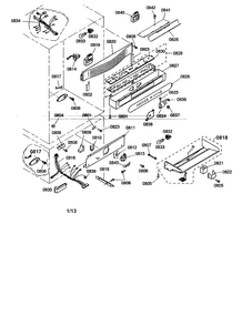 Control Asy Diagram and Parts List for KBURT3675E01  Thermador Refrigerator