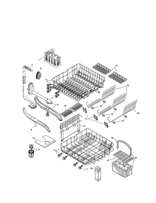 Racks Diagram and Parts List for SHU5316UC 12 Bosch Dishwasher
