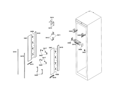 Lighting Diagram and Parts List for T24IR70FSS-01  Thermador Refrigerator