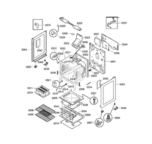 Main Assy Diagram and Parts List for HGS3023UC 02 Bosch Range