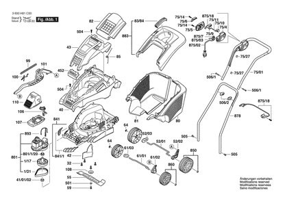 Part Location Diagram of F016L65166 Bosch Bottom Handle