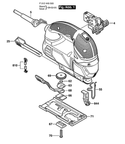 Bosch 4395 (F012439501) Diagram and Parts List for 4395 F012439501 Bosch Jig Saw
