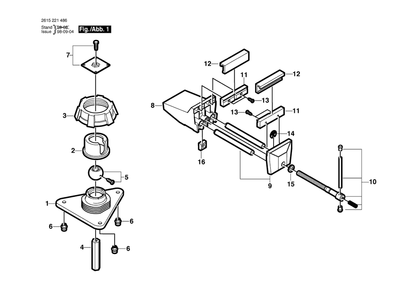 Part Location Diagram of 2615990926 Bosch Tool RUBBER FEET-3