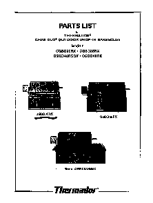 Cover Diagram and Parts List for CGBD30RX  Thermador Grill