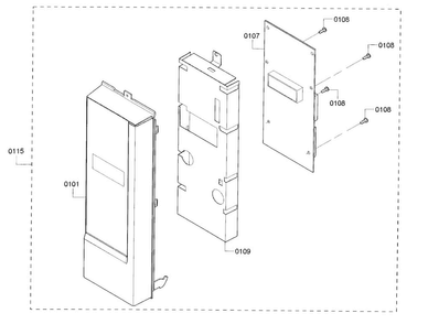Panel Diagram and Parts List for HMVP052U 01 Bosch Microwave