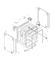Tank Assembly Diagram and Parts List for SHU4036UC 06 Bosch Dishwasher