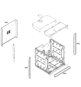 Cabinet Diagram and Parts List for HBN3450UC 02 Bosch Wall Oven