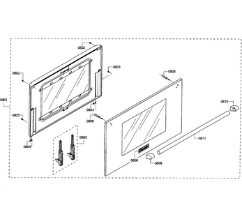 Door Assy Diagram and Parts List for PRD366GHC 14 Thermador Range