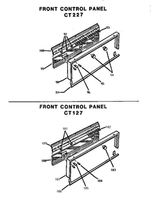 Front Control Panels Diagram and Parts List for CT227  Thermador Wall Oven