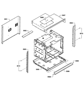 Cabinet Assy Diagram and Parts List for HBL8450UC 05 Bosch Wall Oven