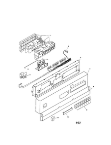 Fascia Panel Diagram and Parts List for SHI6806UC 06 Bosch Dishwasher