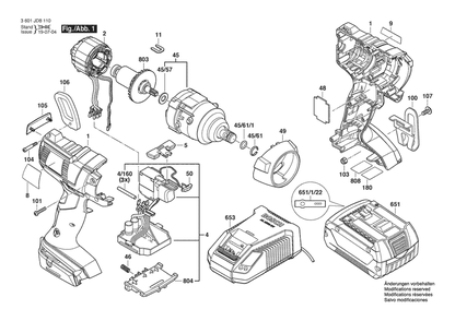 Part Location Diagram of 1600A0019T Bosch Tool ELECTRONICS MODULE